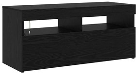 TV Szekrények 2 pcs Musta tammi 210 x 35 x 40 cm Faanyag