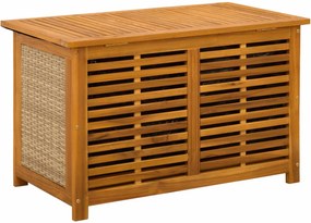 vidaXL Kerti Tároló Doboz 185 L Tömör Akácfa 90 x 50 x 56 cm Bézs