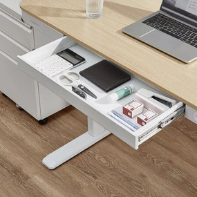 Logilink Elektromosan állítható magasságú asztal, vezeték nélküli töltés, 2x USB port