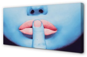 Canvas képek Nő neon ajkak 125x50 cm