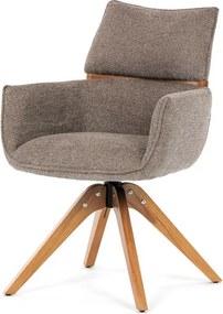 Elegáns étkező/Tárgyalófotel Barna szövet kárpittal. Visszafordító mechanizmus DCH-D1348 LAN2