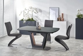 Bilotti bővíthető étkezőasztal – antracit matt / dió 160–200 cm