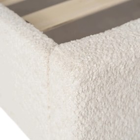 Krém Bouclé Kárpitozott Franciaágy. 140x200 KIOTO