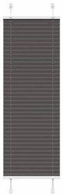 pliszírozott redőny fekete 50x100 cm szövetszélesség 49,4 cm