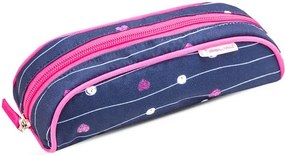 Tolltartó, henger alakú, cippzáras, BELMIL Simple Hearts, rózsaszín szív (BL33578346L)