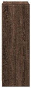 barna tölgy színű szerelt fa tálalószekrény LED-del 72x34x100cm