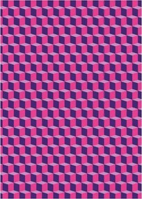 3D fotótapéta Kockák Lila-Rózsaszín Geometriai Absztrakt 206x275 +ragasztó