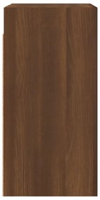 2 db barna tölgyszínű szerelt fa TV-szekrény 30,5 x 30 x 60 cm