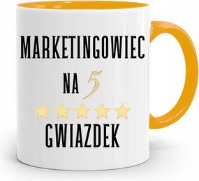 Marketingeseknek Marketing Bögre Sárga Ajándék fényképes nyomtatással