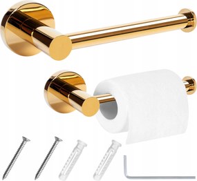 Fürdőszobai Wc-papír Tartó Arany Wc Fali Fém Tipli