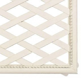 fehér antik fém kerti pad 128 cm
