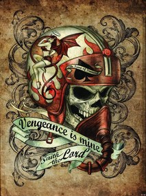 Vinyl fotótapéta 184x254 Vengeance is mine Saith the Lord +ragasztó