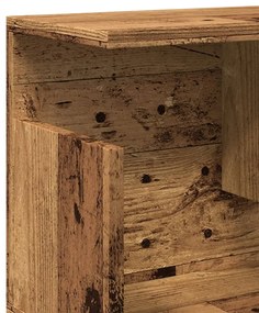 antik fa színű szerelt fa faliszekrény 100 x 20 x 30 cm