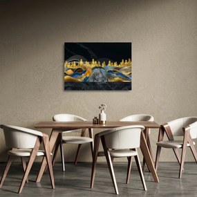 Kép - zlaté hory (üvegen) (70x50 cm)