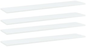 vidaXL 4 db fehér szerelt fa könyvespolc 100 x 20 x 1,5 cm