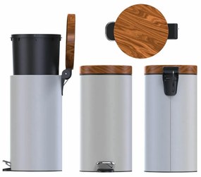 Alda Pedálos szemetes Sherwood Freedom Fresh 30 l,fehér, 30 l