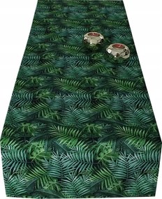 Dekorációs Futófelület asztalra 40x140 zöld pálmafák