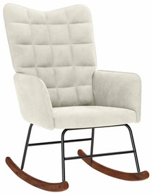 krémszínű bársony hintaszék