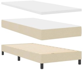 Boxspring ágy matraccal matracmal Krém 80 x 200 cm szövet