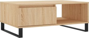 vidaXL sonoma tölgy színű szerelt fa dohányzóasztal 90 x 60 x 35 cm