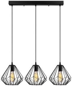 Csillár zsinóron DIAMOND 3xE27/100W/230V