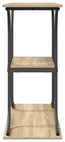 Konzolasztal polcokkal sonoma tölgy 101 x 35 x 80.5 cm Faanyag