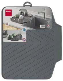 Szürke műanyag edénycsepegtető alátét 40x33 cm Gravity – Metaltex