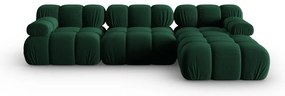 Zöld bársony kanapé 285 cm Bellis – Micadoni Home