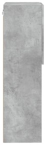 betonszürke TV-szekrény LED lámpákkal 40,5 x 30 x 102 cm