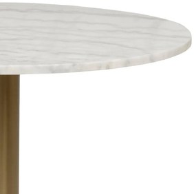 Corby márvány étkezőasztal fehér-arany 80 cm