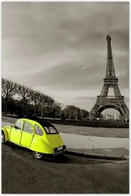Poszterek 60x90 Sárga autó Franciaországban