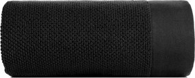 Törölköző 50x90 fekete, rizs hatású frottír 550 g/m2