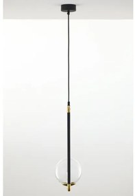 Jupiter 2023 - Csillár zsinóron ZAFRA 1xG9/10W/230V fekete/arany/átlátszó