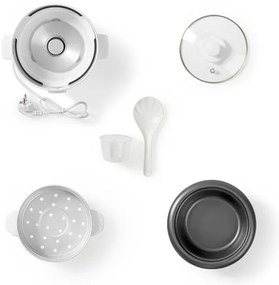 Nedis KARC06WT - Rizsfőző 300W/230V 0,6l fehér