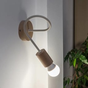 Fali lámpa OXFORD 1xE27/15W/230V fenyő/krém