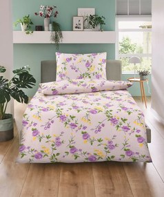 SPRING GARDEN lila krepp ágyneműhuzat Ágyneműhuzat mérete: 70 x 90 cm | 140 x 200 cm