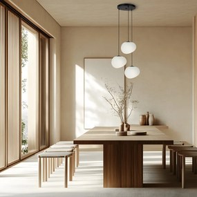 Fekete-fehér függőlámpa ø 42 cm Stones – Candellux Lighting