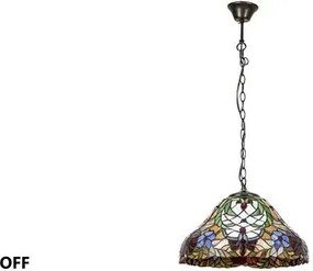 Rabalux beltéri függeszték e27 2x60w bronz/többszínű mirella