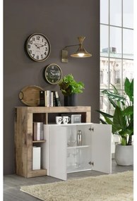 Komód LENOR fehér/barna