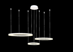 Fehér reprezentatív lámpa a szálloda lobbyja felett Halo Pendant 3 Led gyűrű Hol