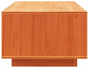 viaszbarna tömör fenyőfa dohányzóasztal 110 x 50 x 33,5 cm