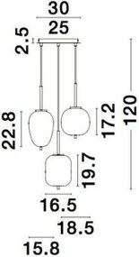 Függeszték Fehér LATO NOVA LUCE 9624078