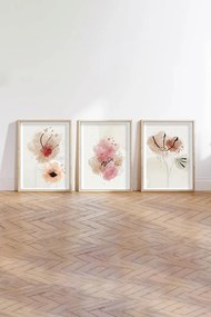 Huhu205 keretezett MDF falikép, 50 x 70 cm, 3 db-os szett