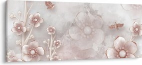 Kép - Rózsaszín virágok (120x50 cm)