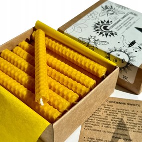 Napi Gyertya Szett Sárga Univerzális 10X1CM 21DB Méhviasz