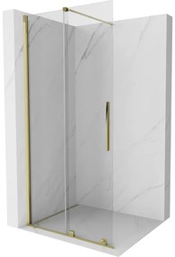Mexen Velar, tolóajtó a nyílásba Walk-In 110 cm, 8 mm átlátszó üveg, arany fényes, 871-110-000-03-50
