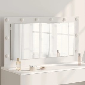 LED világítással ellátott tükör Fehér 100x55x18 cm