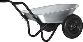 vidaXL Talicska Ezüst és Fekete 124 x 73 x 65 cm Acél