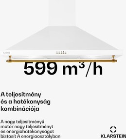 Klarstein Montblanc 90, páraelszívó, 610 m³/ó, 165 W, 2 x 1,5 W, LED, díszléc