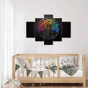 Kép – Fa színes szívekkel (150x105 cm)